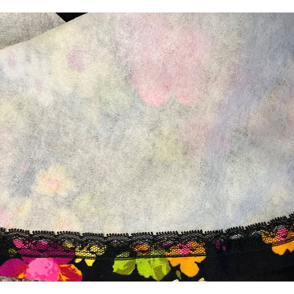 VTG 70’s Les Wilk Wilke 6/8 10 Dress A Line Midi Sundress Black Floral Yellow - Picture 10 of 13